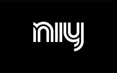 NIY Yaratıcı Eşsiz Modern Harf Logosu Tasarımı. Benzersiz bir harf dizaynına sahip stilize logo, soyut minimalist estetik ve modern cazibe sunar