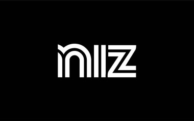 NIZ Yaratıcı Eşsiz Modern Harf Logosu Tasarımı. Benzersiz bir harf dizaynına sahip stilize logo, soyut minimalist estetik ve modern cazibe sunar
