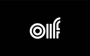 OIF Yaratıcı Eşsiz Modern Harf Logosu Tasarımı. Benzersiz bir harf dizaynına sahip stilize logo, soyut minimalist estetik ve modern cazibe sunar