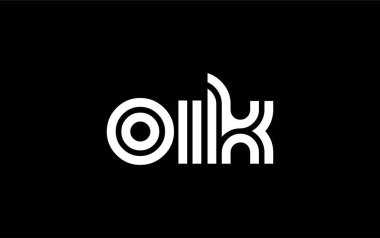 OIK Yaratıcı Eşsiz Modern Harf Logosu Tasarımı. Benzersiz bir harf dizaynına sahip stilize logo, soyut minimalist estetik ve modern cazibe sunar