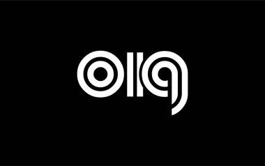 OIQ Yaratıcı Eşsiz Modern Harf Logosu Tasarımı. Benzersiz bir harf dizaynına sahip stilize logo, soyut minimalist estetik ve modern cazibe sunar