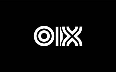 OIX Yaratıcı Eşsiz Modern Harf Logosu Tasarımı. Benzersiz bir harf dizaynına sahip stilize logo, soyut minimalist estetik ve modern cazibe sunar