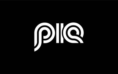 PIE Yaratıcı Eşsiz Modern Harf Logosu Tasarımı. Benzersiz bir harf dizaynına sahip stilize logo, soyut minimalist estetik ve modern cazibe sunar