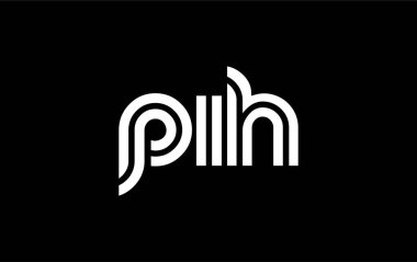 PIH Yaratıcı Eşsiz Modern Harf Logosu Tasarımı. Benzersiz bir harf dizaynına sahip stilize logo, soyut minimalist estetik ve modern cazibe sunar
