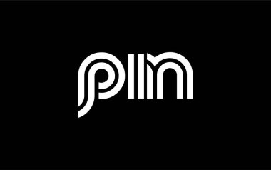 PIN Yaratıcı Eşsiz Modern Harf Logosu Tasarımı. Benzersiz bir harf dizaynına sahip stilize logo, soyut minimalist estetik ve modern cazibe sunar