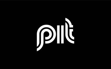 PIT Yaratıcı Eşsiz Modern Harf Logosu Tasarımı. Benzersiz bir harf dizaynına sahip stilize logo, soyut minimalist estetik ve modern cazibe sunar