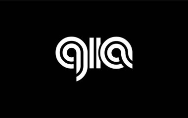 QIA Yaratıcı Eşsiz Modern Harf Logosu Tasarımı. Benzersiz bir harf dizaynına sahip stilize logo, soyut minimalist estetik ve modern cazibe sunar
