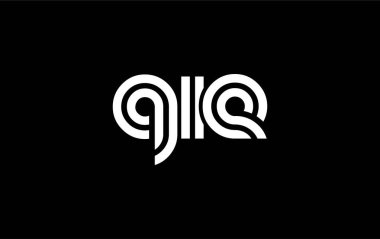 QIE Yaratıcı Eşsiz Modern Harf Logosu Tasarımı. Benzersiz bir harf dizaynına sahip stilize logo, soyut minimalist estetik ve modern cazibe sunar