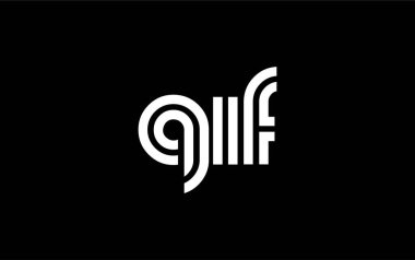 QIF Yaratıcı Eşsiz Modern Harf Logosu Tasarımı. Benzersiz bir harf dizaynına sahip stilize logo, soyut minimalist estetik ve modern cazibe sunar