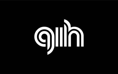 QIH Yaratıcı Eşsiz Modern Harf Logosu Tasarımı. Benzersiz bir harf dizaynına sahip stilize logo, soyut minimalist estetik ve modern cazibe sunar