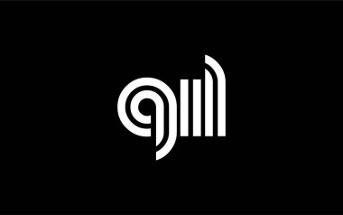 QIL Yaratıcı Eşsiz Modern Harf Logosu Tasarımı. Benzersiz bir harf dizaynına sahip stilize logo, soyut minimalist estetik ve modern cazibe sunar