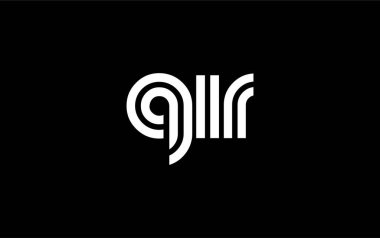 QIR Yaratıcı Eşsiz Modern Harf Logosu Tasarımı. Benzersiz bir harf dizaynına sahip stilize logo, soyut minimalist estetik ve modern cazibe sunar