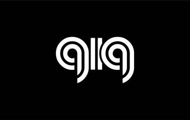 QIQ Yaratıcı Eşsiz Modern Harf Logosu Tasarımı. Benzersiz bir harf dizaynına sahip stilize logo, soyut minimalist estetik ve modern cazibe sunar