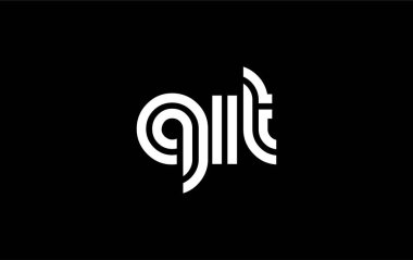 QIT Yaratıcı Eşsiz Modern Harf Logosu Tasarımı. Benzersiz bir harf dizaynına sahip stilize logo, soyut minimalist estetik ve modern cazibe sunar