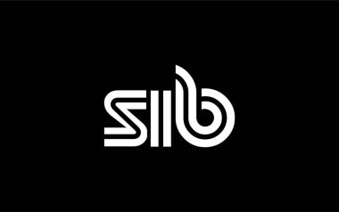 SIB Yaratıcı Eşsiz Modern Harf Logosu Tasarımı. Benzersiz bir harf dizaynına sahip stilize logo, soyut minimalist estetik ve modern cazibe sunar
