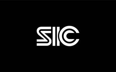 SIC Yaratıcı Eşsiz Modern Harf Logosu Tasarımı. Benzersiz bir harf dizaynına sahip stilize logo, soyut minimalist estetik ve modern cazibe sunar