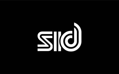 SID Yaratıcı Eşsiz Modern Harf Logosu Tasarımı. Benzersiz bir harf dizaynına sahip stilize logo, soyut minimalist estetik ve modern cazibe sunar