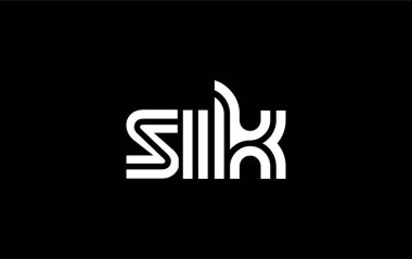 SIK Yaratıcı Eşsiz Modern Harf Logosu Tasarımı. Benzersiz bir harf dizaynına sahip stilize logo, soyut minimalist estetik ve modern cazibe sunar
