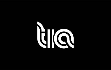 TIA Yaratıcı Eşsiz Modern Harf Logosu Tasarımı. Benzersiz bir harf dizaynına sahip stilize logo, soyut minimalist estetik ve modern cazibe sunar