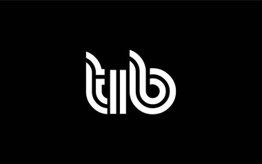 TIB Yaratıcı Eşsiz Modern Harf Logosu Tasarımı. Benzersiz bir harf dizaynına sahip stilize logo, soyut minimalist estetik ve modern cazibe sunar