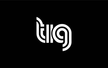 TIG Yaratıcı Eşsiz Modern Harf Logosu Tasarımı. Benzersiz bir harf dizaynına sahip stilize logo, soyut minimalist estetik ve modern cazibe sunar