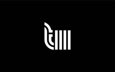TII Yaratıcı Eşsiz Modern Harf Logosu Tasarımı. Benzersiz bir harf dizaynına sahip stilize logo, soyut minimalist estetik ve modern cazibe sunar