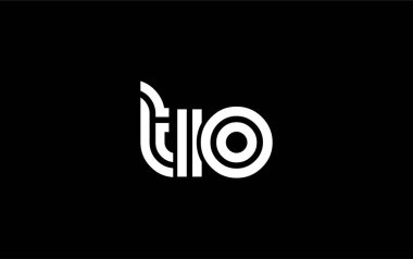 TIO Yaratıcı Eşsiz Modern Harf Logosu Tasarımı. Benzersiz bir harf dizaynına sahip stilize logo, soyut minimalist estetik ve modern cazibe sunar