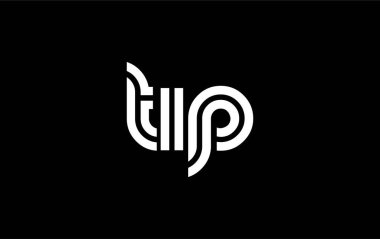 TIP Yaratıcı Eşsiz Modern Harf Logosu Tasarımı. Benzersiz bir harf dizaynına sahip stilize logo, soyut minimalist estetik ve modern cazibe sunar