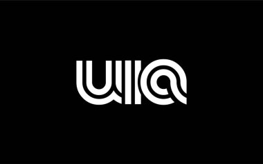 UIA Yaratıcı Eşsiz Modern Harf Logosu Tasarımı. Benzersiz bir harf dizaynına sahip stilize logo, soyut minimalist estetik ve modern cazibe sunar