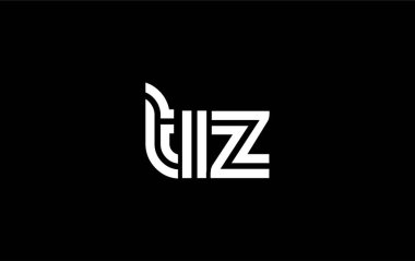 TIZ Yaratıcı Eşsiz Modern Harf Logosu Tasarımı. Benzersiz bir harf dizaynına sahip stilize logo, soyut minimalist estetik ve modern cazibe sunar