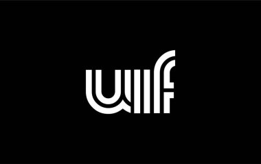 UIF Yaratıcı Eşsiz Modern Harf Logosu Tasarımı. Benzersiz bir harf dizaynına sahip stilize logo, soyut minimalist estetik ve modern cazibe sunar