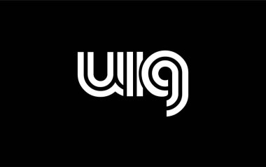 UIG Yaratıcı Eşsiz Modern Harf Logosu Tasarımı. Benzersiz bir harf dizaynına sahip stilize logo, soyut minimalist estetik ve modern cazibe sunar