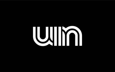 UIN Yaratıcı Eşsiz Modern Harf Logosu Tasarımı. Benzersiz bir harf dizaynına sahip stilize logo, soyut minimalist estetik ve modern cazibe sunar