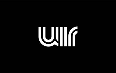 UIR Yaratıcı Eşsiz Modern Harf Logosu Tasarımı. Benzersiz bir harf dizaynına sahip stilize logo, soyut minimalist estetik ve modern cazibe sunar