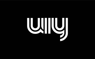 UIY Yaratıcı Eşsiz Modern Harf Logosu Tasarımı. Benzersiz bir harf dizaynına sahip stilize logo, soyut minimalist estetik ve modern cazibe sunar