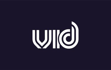 VID Yaratıcı Eşsiz Modern Harf Logosu Tasarımı. Benzersiz bir harf dizaynına sahip stilize logo, soyut minimalist estetik ve modern cazibe sunar