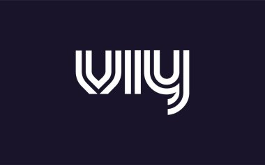 VIY Yaratıcı Eşsiz Modern Harf Logosu Tasarımı. Benzersiz bir harf dizaynına sahip stilize logo, soyut minimalist estetik ve modern cazibe sunar