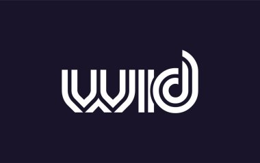 WID Yaratıcı Eşsiz Modern Harf Logosu Tasarımı. Benzersiz bir harf dizaynına sahip stilize logo, soyut minimalist estetik ve modern cazibe sunar