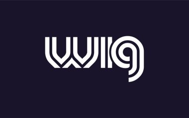 WIG Yaratıcı Eşsiz Modern Harf Logosu Tasarımı. Benzersiz bir harf dizaynına sahip stilize logo, soyut minimalist estetik ve modern cazibe sunar