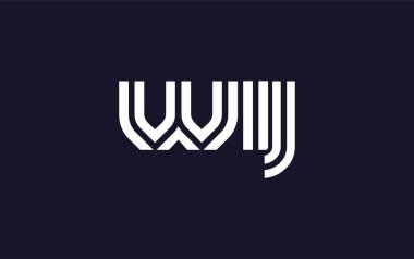 WIJ Yaratıcı Eşsiz Modern Harf Logosu Tasarımı. Benzersiz bir harf dizaynına sahip stilize logo, soyut minimalist estetik ve modern cazibe sunar