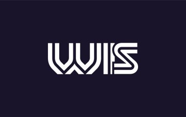 WIS Yaratıcı Eşsiz Modern Harf Logosu Tasarımı. Benzersiz bir harf dizaynına sahip stilize logo, soyut minimalist estetik ve modern cazibe sunar
