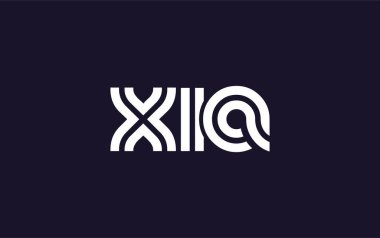 XIA Yaratıcı Eşsiz Modern Harf Logosu Tasarımı. Benzersiz bir harf dizaynına sahip stilize logo, soyut minimalist estetik ve modern cazibe sunar