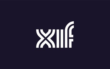 XIF Yaratıcı Eşsiz Modern Harf Logosu Tasarımı. Benzersiz bir harf dizaynına sahip stilize logo, soyut minimalist estetik ve modern cazibe sunar
