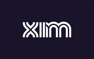 XIM Yaratıcı Eşsiz Modern Harf Logosu Tasarımı. Benzersiz bir harf dizaynına sahip stilize logo, soyut minimalist estetik ve modern cazibe sunar