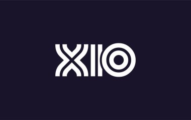 XIO Yaratıcı Eşsiz Modern Harf Logosu Tasarımı. Benzersiz bir harf dizaynına sahip stilize logo, soyut minimalist estetik ve modern cazibe sunar