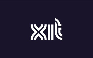 XIT Yaratıcı Eşsiz Modern Harf Logosu Tasarımı. Benzersiz bir harf dizaynına sahip stilize logo, soyut minimalist estetik ve modern cazibe sunar