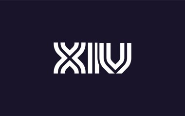 XIV Yaratıcı Eşsiz Modern Harf Logosu Tasarımı. Benzersiz bir harf dizaynına sahip stilize logo, soyut minimalist estetik ve modern cazibe sunar