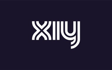 XIY Yaratıcı Eşsiz Modern Harf Logosu Tasarımı. Benzersiz bir harf dizaynına sahip stilize logo, soyut minimalist estetik ve modern cazibe sunar