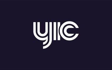 YIC Yaratıcı Eşsiz Modern Harf Logosu Tasarımı. Benzersiz bir harf dizaynına sahip stilize logo, soyut minimalist estetik ve modern cazibe sunar