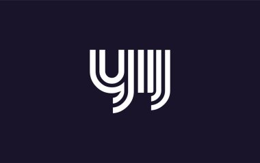 YIJ Yaratıcı Eşsiz Modern Harf Logosu Tasarımı. Benzersiz bir harf dizaynına sahip stilize logo, soyut minimalist estetik ve modern cazibe sunar